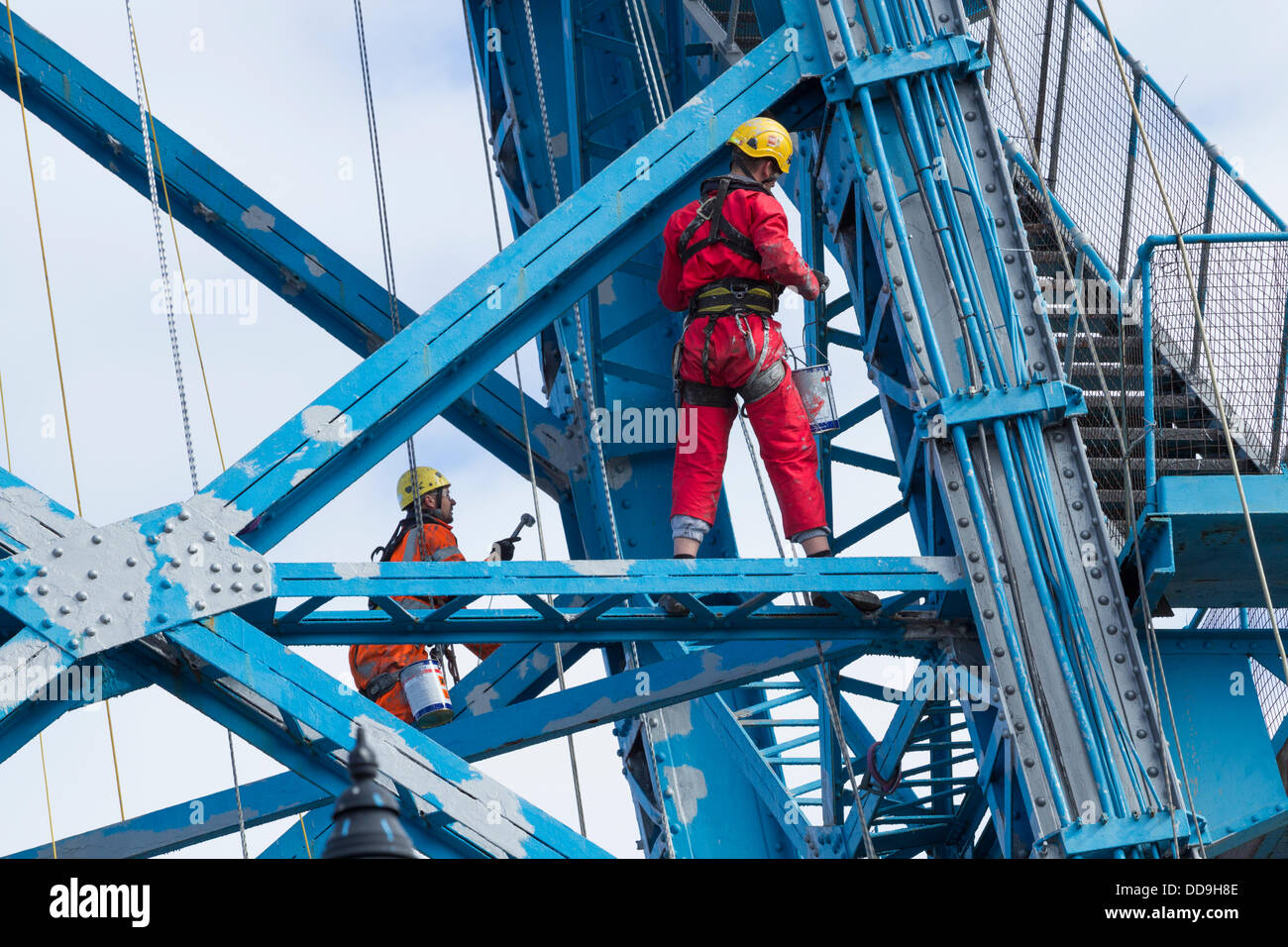 Malerei der Schwebefähre in Middlesbrough, England, Vereinigtes Königreich Stockfoto