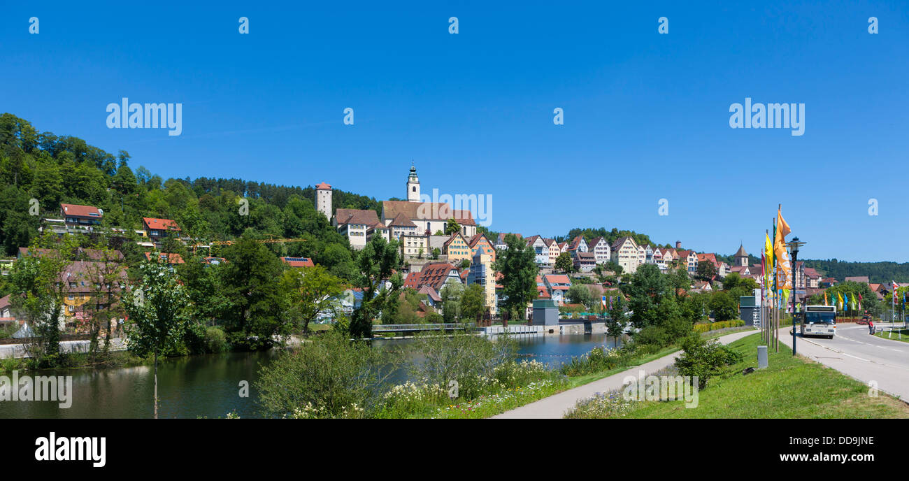 Deutschland, Baden-Württemberg, Blick von Horb am Neckar im Schwarzwald Stockfoto