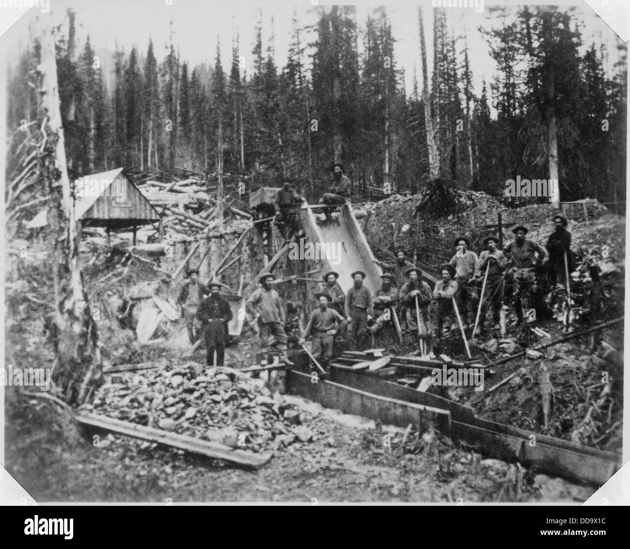 Foto der Bergleute während des Goldrausches--298079 Stockfoto