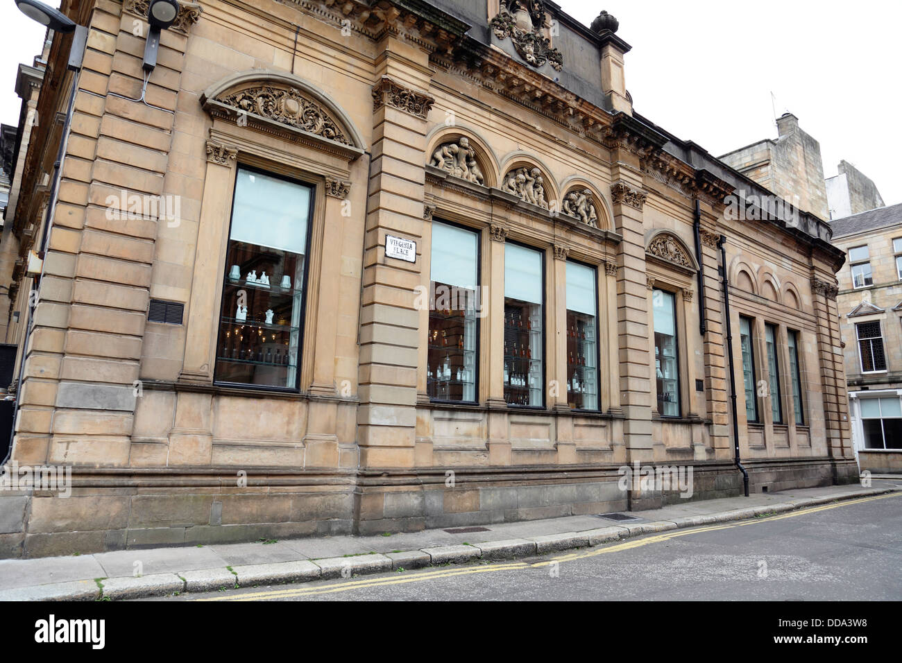 Rückseite des ehemaligen Gebäudes der Union Bank of Scotland, derzeit Corinthian Club, Virginia Place, Merchant City, Glasgow, Schottland, Großbritannien Stockfoto