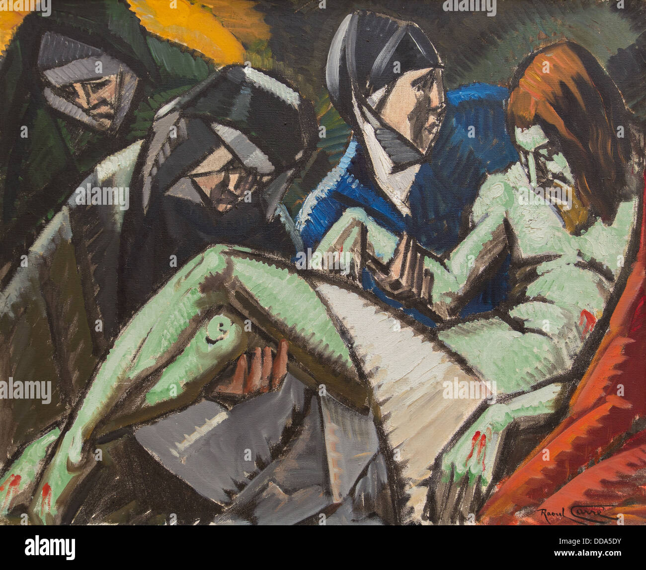 Anfang des 20. Jahrhunderts - Pietà, des XX Jahrhunderts - Raoul Carré Philippe Sauvan-Magnet / aktives Museum Öl auf Leinwand Stockfoto