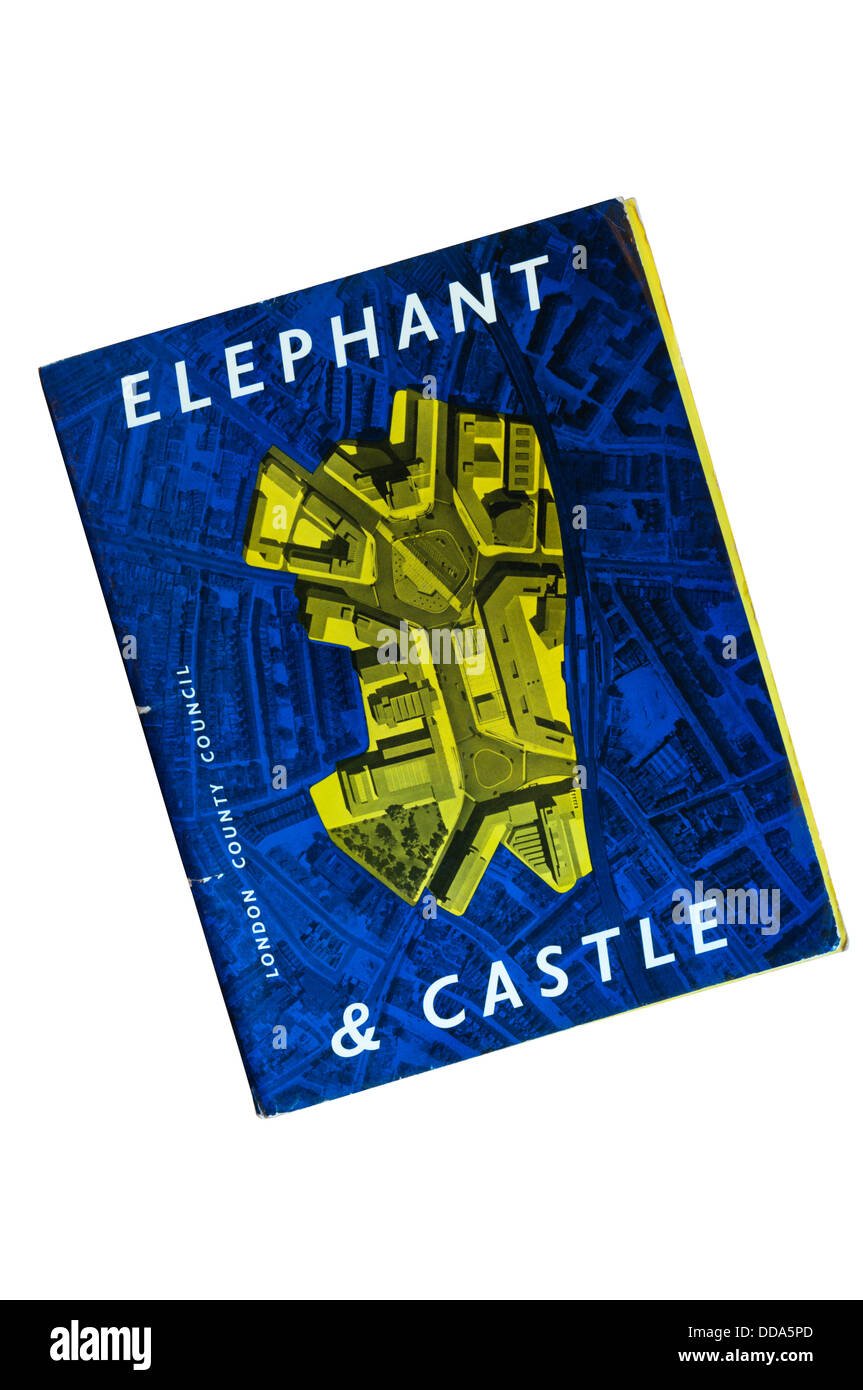Der ursprüngliche LCC-Plan für die Sanierung des Elefanten & Schloss nach WWII. Stockfoto