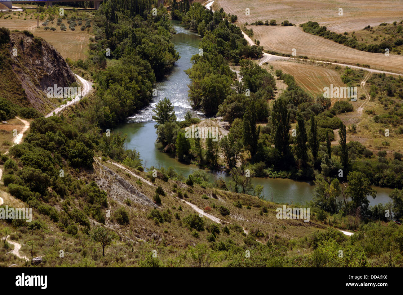 Eine Ansicht des Salazar-Flusses, in der Nähe von Foz de Lumbier (Navarra, Spanien) Stockfoto