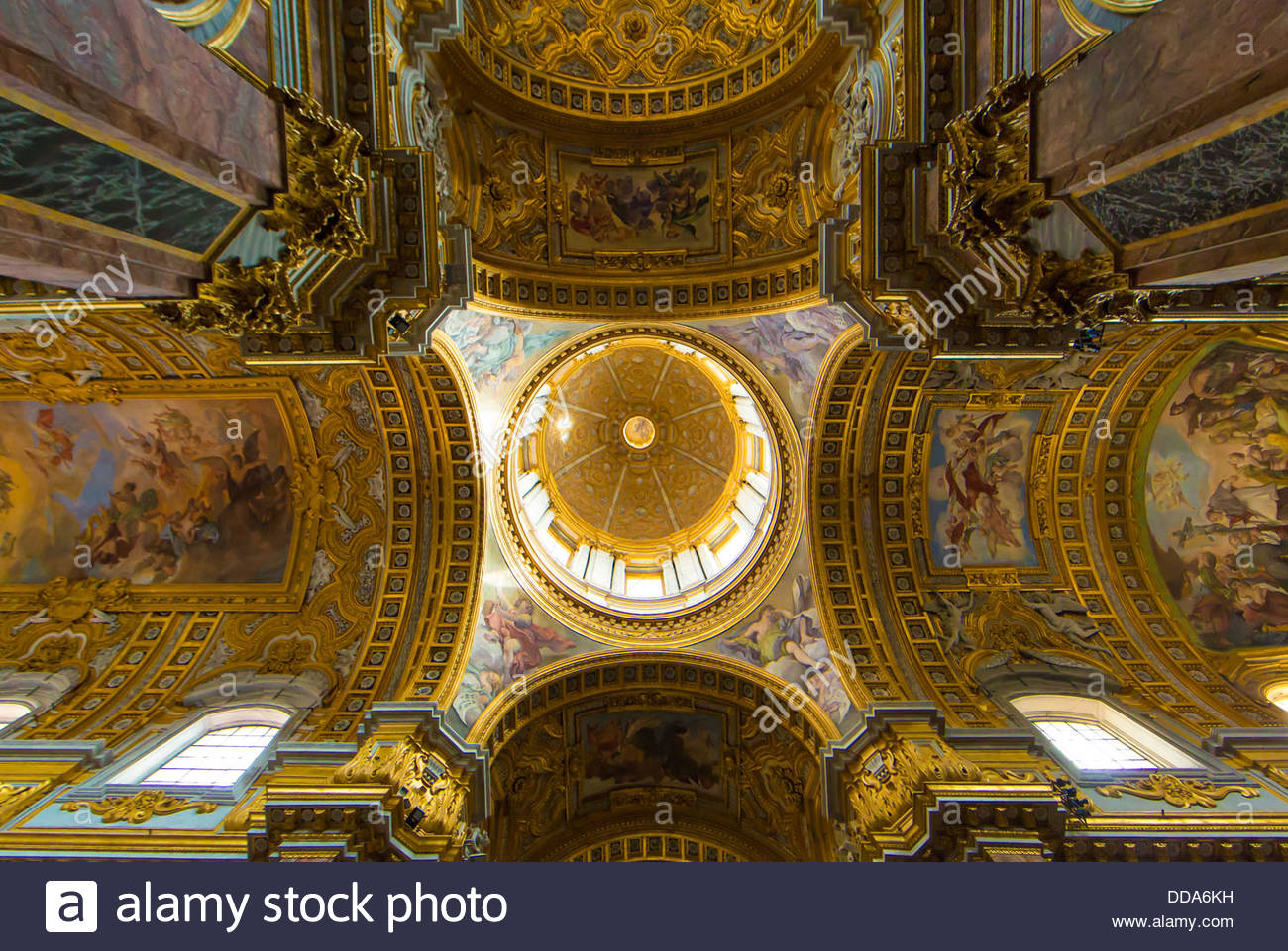 Decke Detail, geweiht Parrish von San Giacomo in Augusta im Jahre 1602. Stockfoto