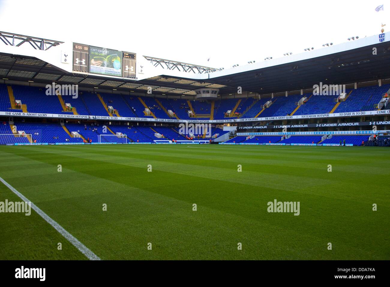 29.08.2013 London, England.  White Hart Lane vor der Europa League spielen 2. Etappe zwischen Tottenham Hotspur und Dinamo Tiflis. Stockfoto