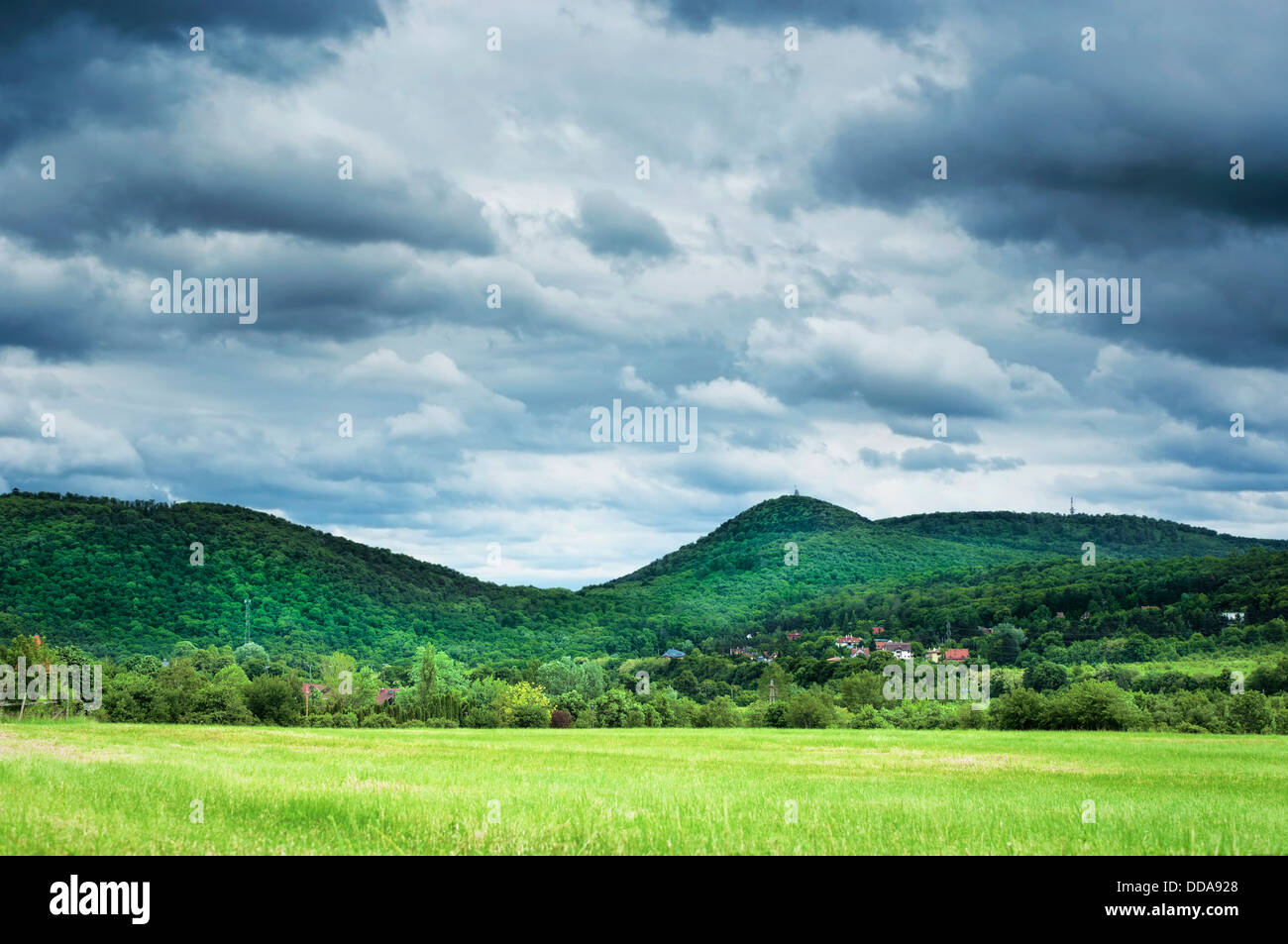 Budai Hügellandschaft in der Nähe von Budapest Ungarn. Stockfoto