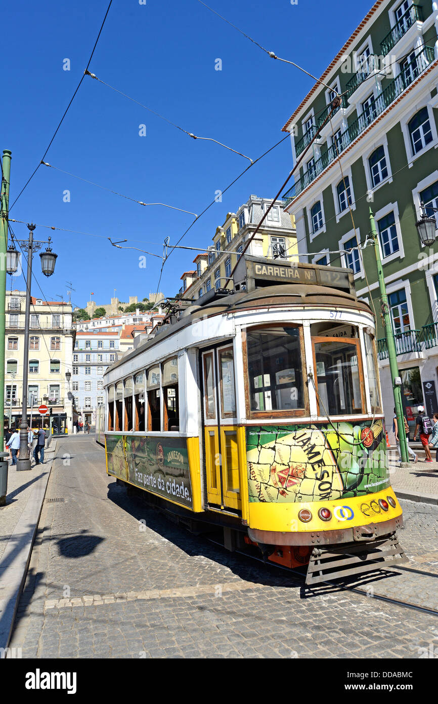 Straßenbahn Lissabon Portugal Stockfoto