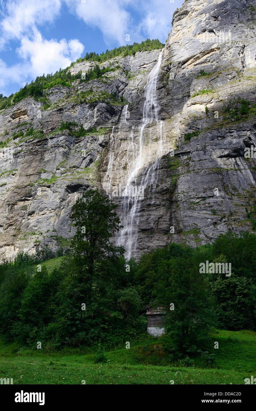 Murrenbach Falls, Lauterbrunnen, Berner Oberland, Schweiz, Europa Stockfoto