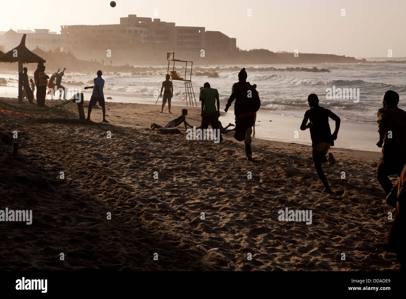 Strandleben in Dakar, Senegal. Stockfoto