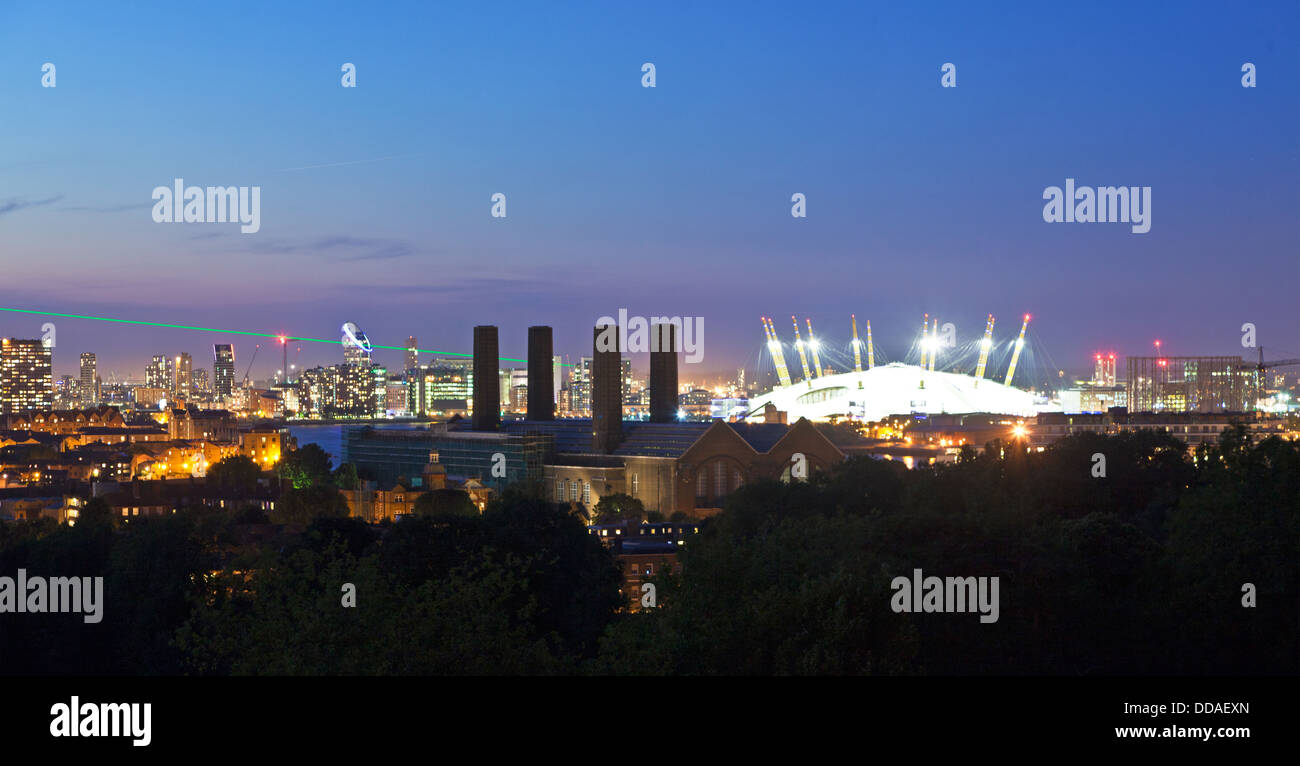 Der Veranstaltungsort 02 Konzertabend von Greenwich London UK Stockfoto