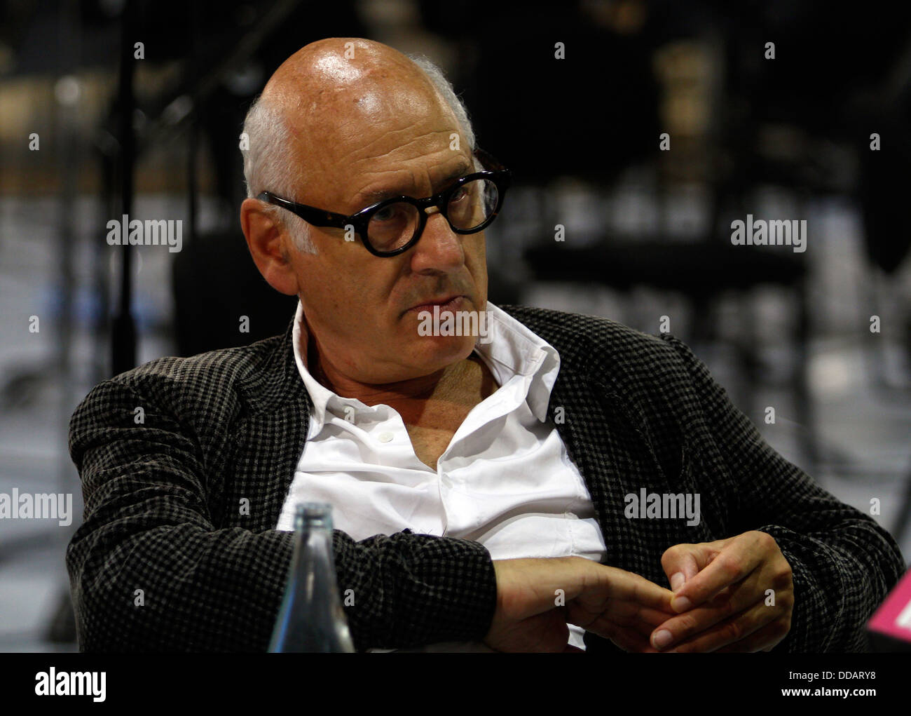 Michael Nyman ist während der Aufzeichnung einer Sinfonie gesehen, während 2014 seinen 70. Geburtstag feiern freigegeben werden. Stockfoto