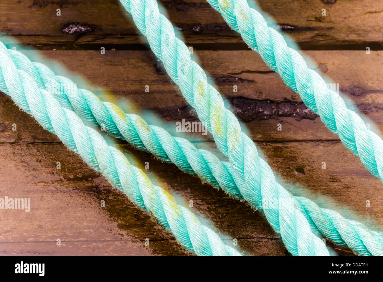 Detail des Bootes Seile, Tromsö, Troms, Norwegen Stockfoto