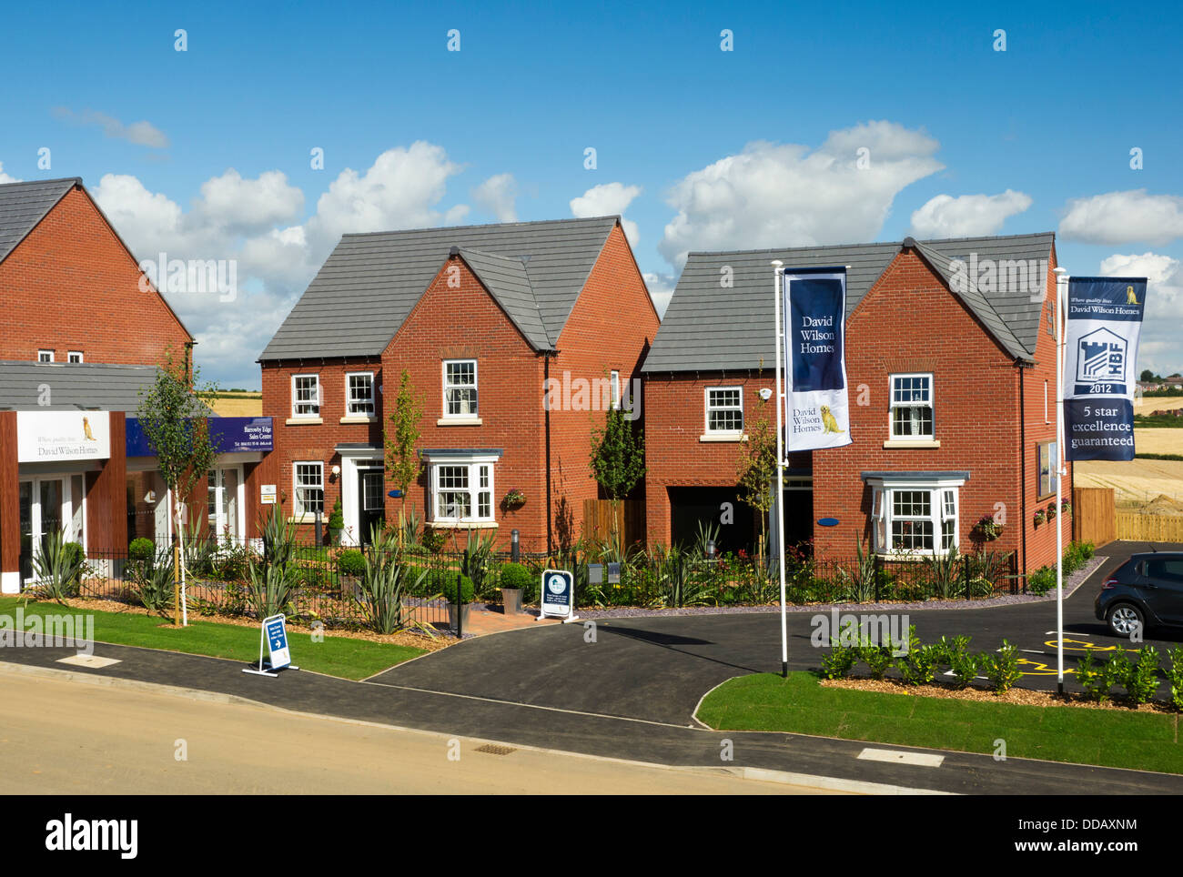 Neubaugebiet, Grantham, Lincolnshire Stockfoto