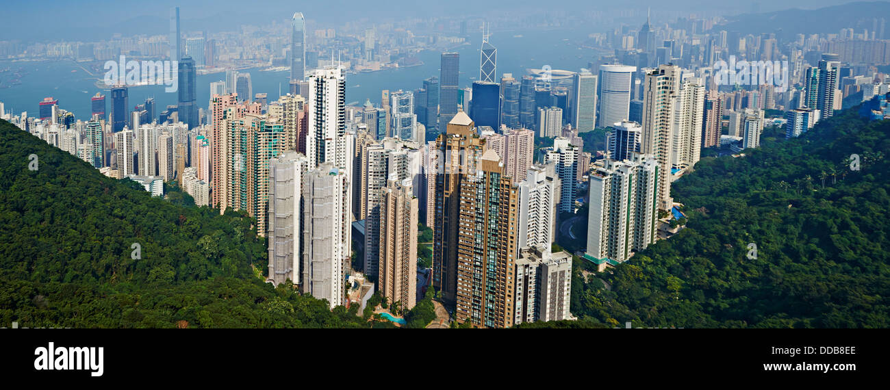 China, Hong-Kong, Stadtbild von Victoria Peak Stockfoto