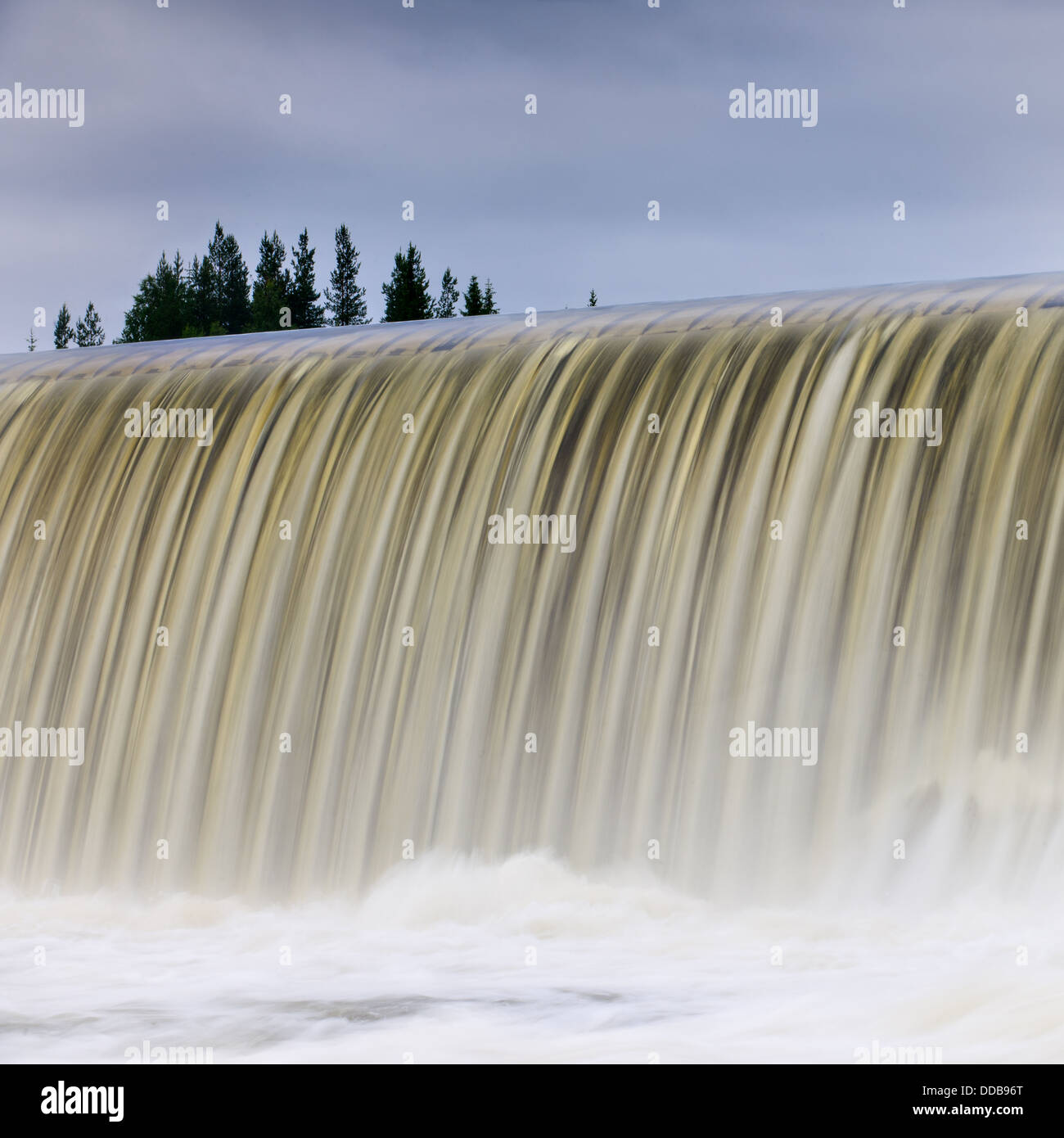 Wasserfall im Sagnfossen, Hedmark Fylke, Norwegen, Europa Stockfoto