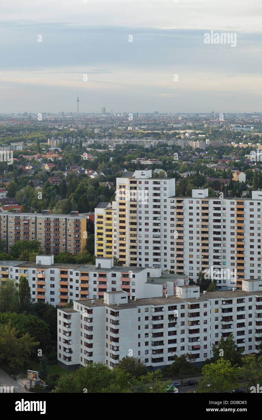 Berlin, Deutschland, Wohngebäude der Gropius-Stadt in Neukölln Stockfoto