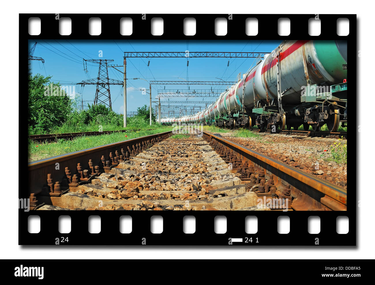 Bahn Transport tanks Stockfoto