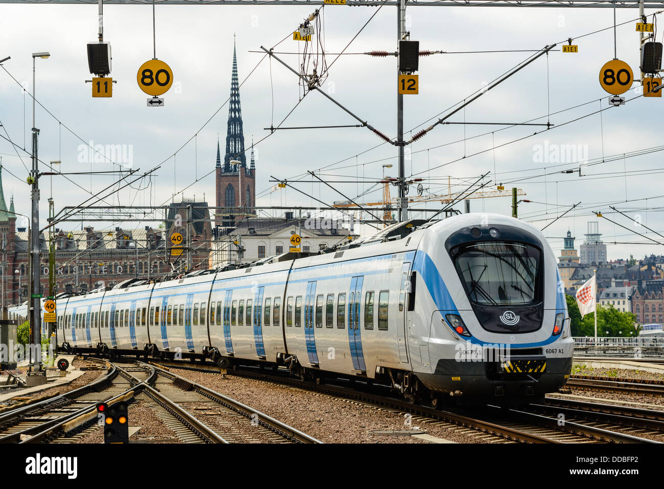 Trainieren in Stockholm Schweden Stockfoto