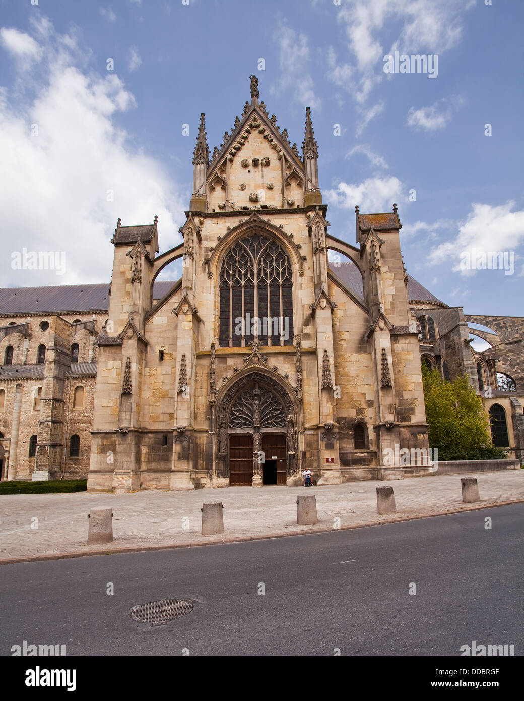 Basilika Saint-Remi in der Stadt Reims, Frankreich. Stockfoto