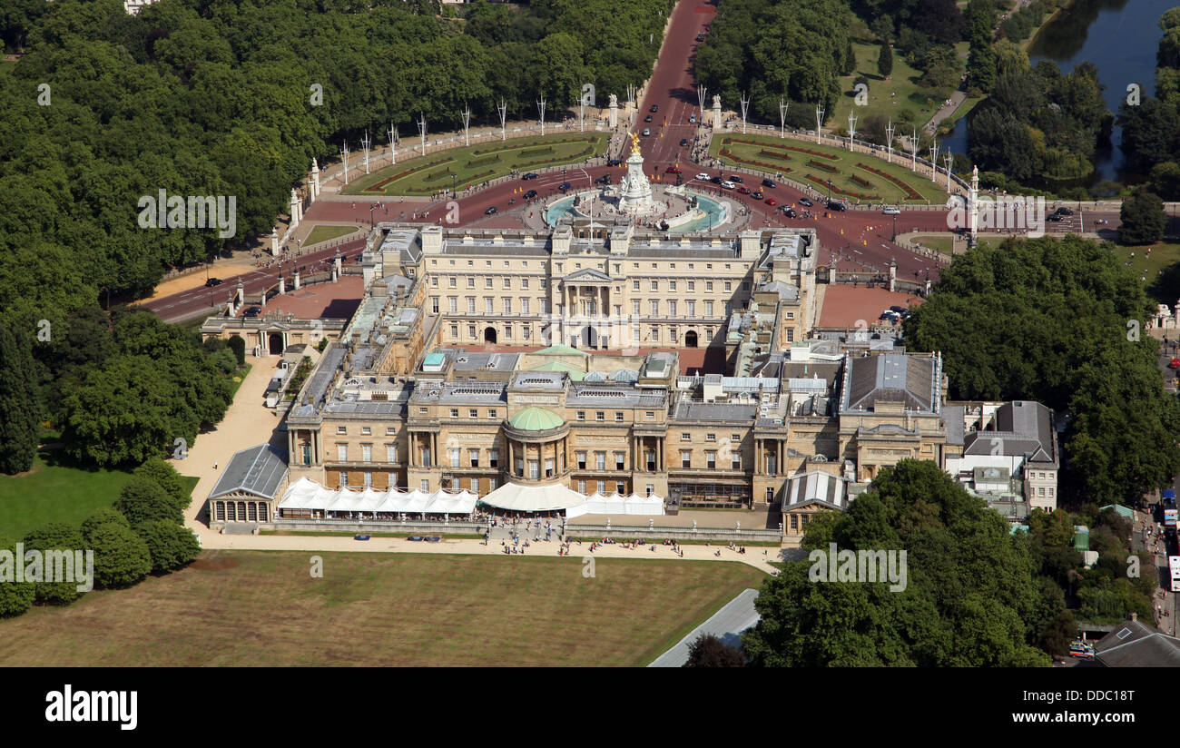 eine Luftaufnahme des Buckingham Palace in London SW1 Stockfoto
