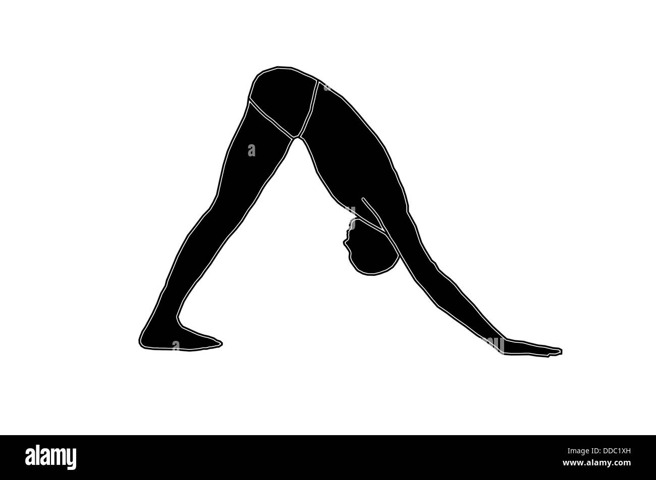 Menschen praktizieren Yoga in Lage Stockfoto