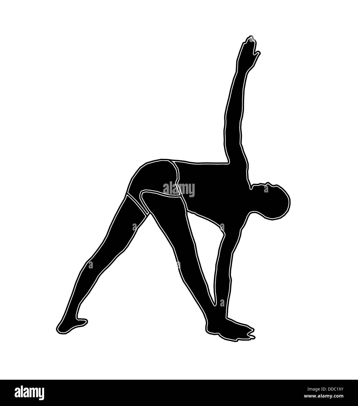 Yogaposition Stockfoto