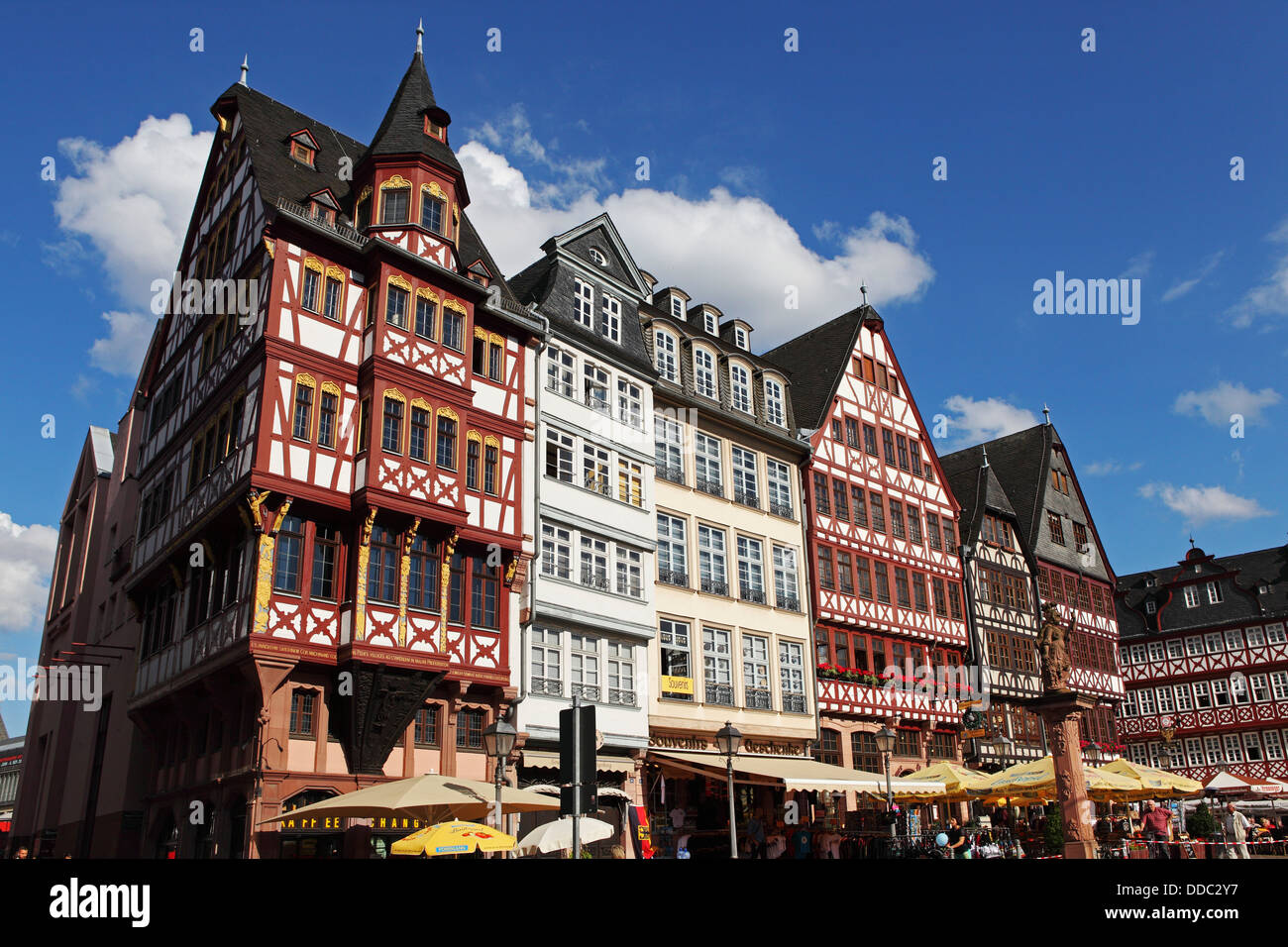 Fachwerkbauten der Samstagsberg in Frankfurt am Main, Deutschland. Stockfoto