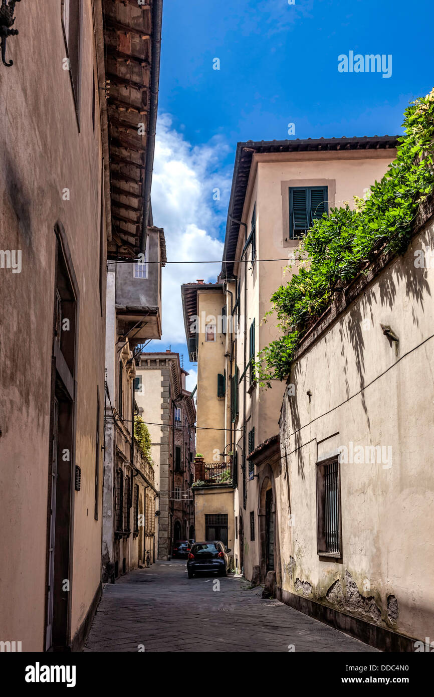 Lucca, Toskana, Italien. alte Straßen Stockfoto