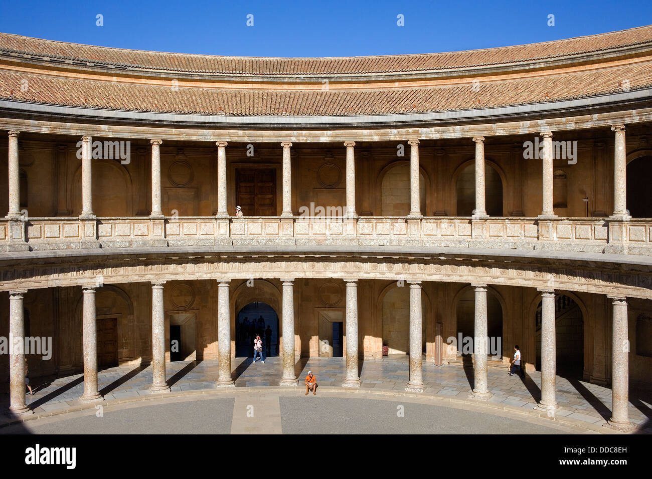 Charles V Palast, Alhambra. Granada, Andalusien. Spanien Stockfoto