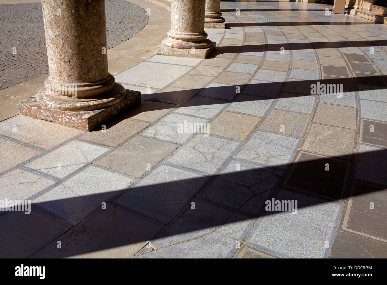 Detail von Charles V Palast, Alhambra. Granada, Andalusien. Spanien Stockfoto