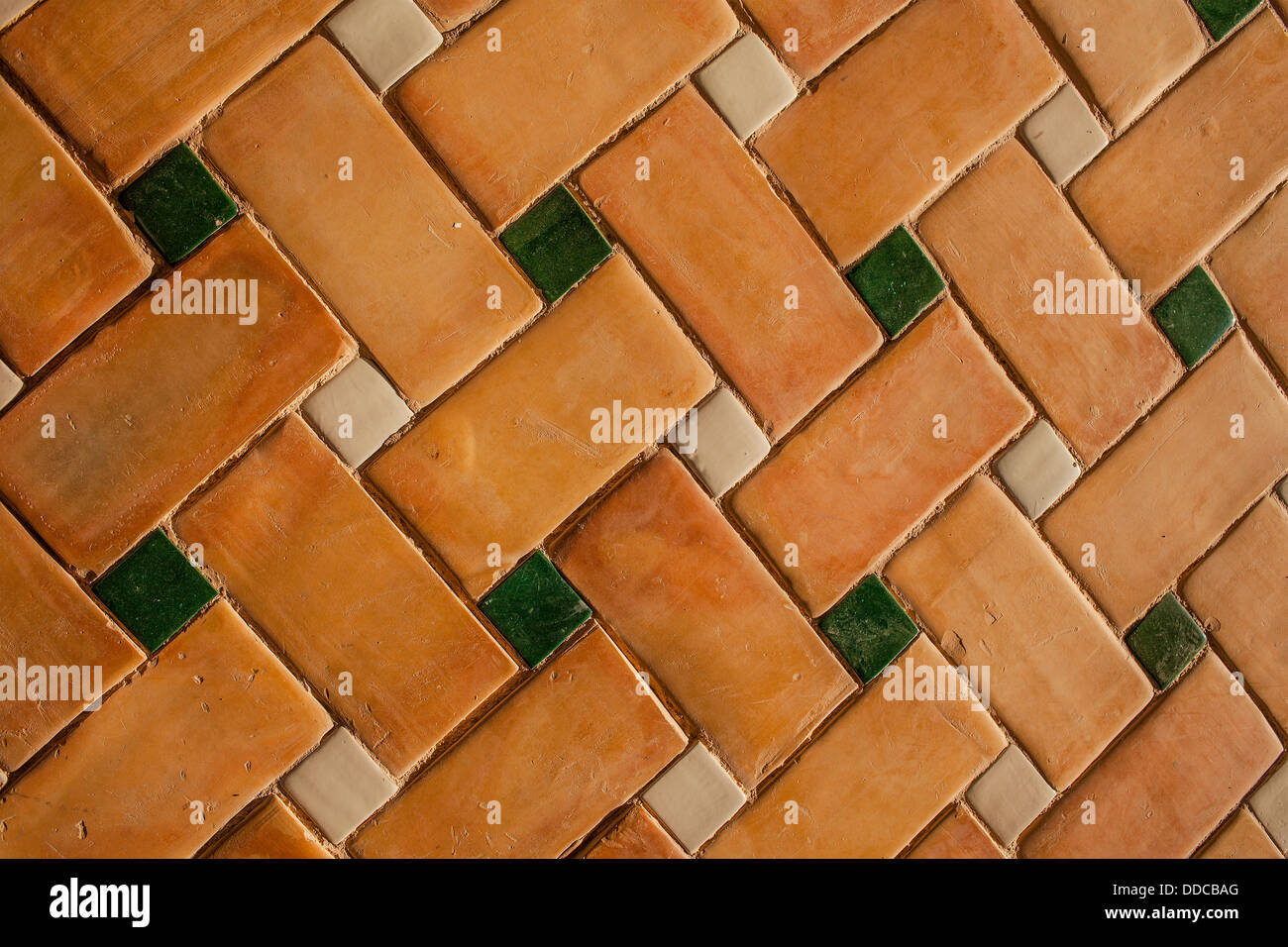 Pflaster-Detail des Patio De La Acequia (Hof der Bewässerung Graben). El Generalife. La Alhambra. Granada. Andalusien Stockfoto