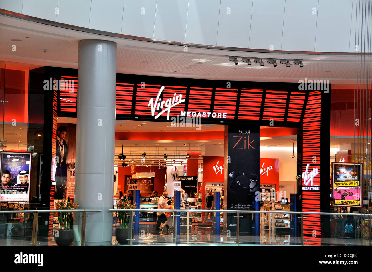 Virgin Megastore Boutique Dubai Mall Dubai Vereinigte Arabische Emirate Stockfoto
