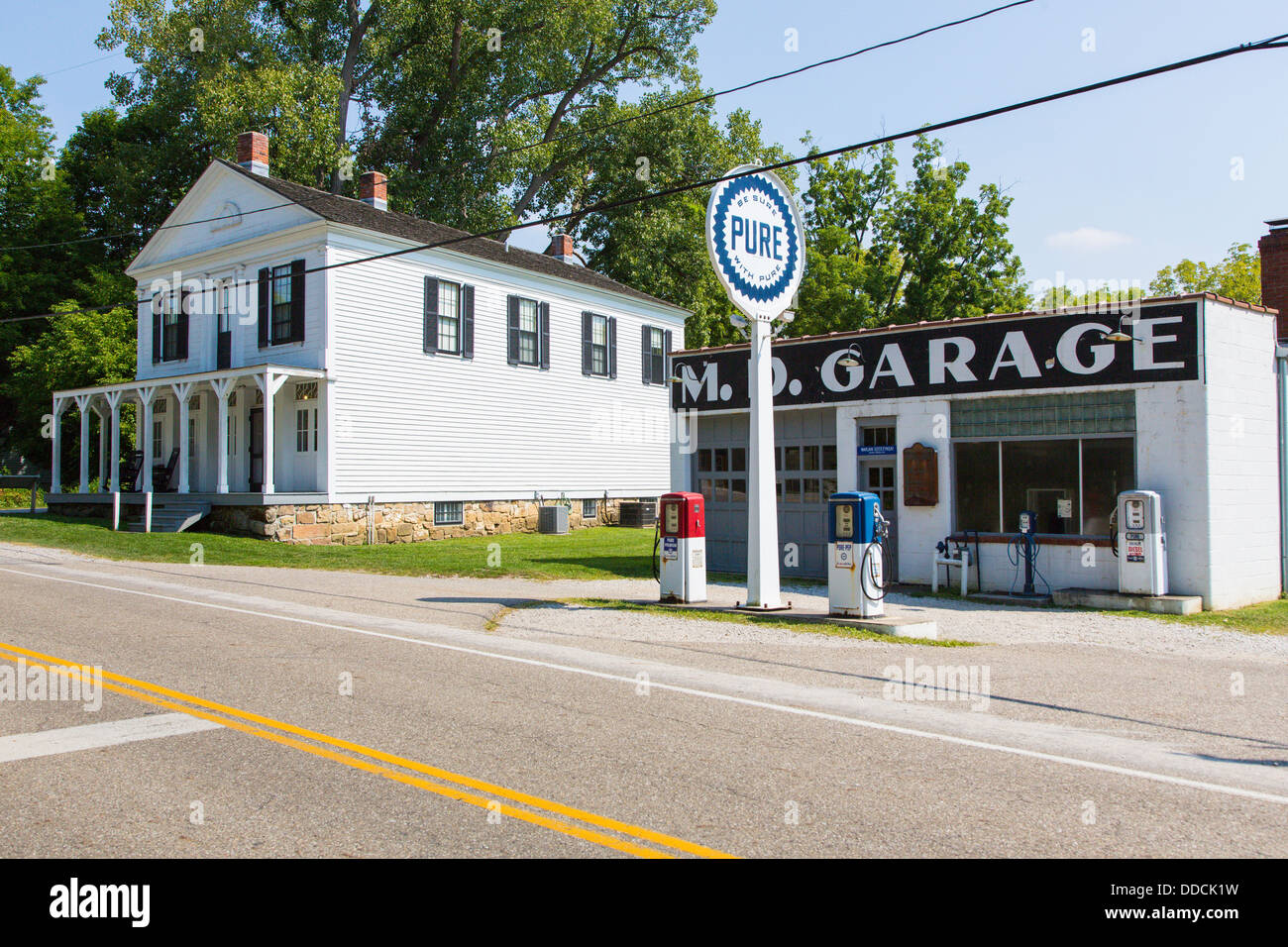 M-D-Garage und National Park Visitor Center in Boston Mühlen im Cuyahoga Valley National Park in Ohio in den Vereinigten Staaten Stockfoto