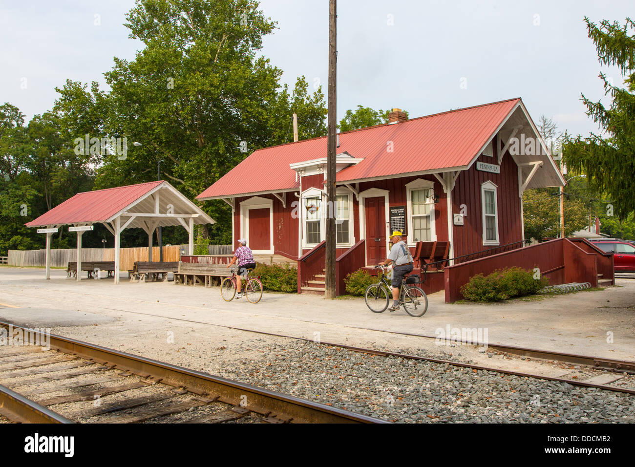 Halbinsel Packstation des Cuyahoga Valley Scenic Railroad im Cuyahoga Valley National Park in Ohio in den Vereinigten Staaten Stockfoto