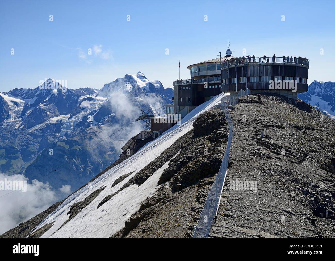 Schilthorn Piz Gloria - verwendet als Standort in der James Bond Film On  Her Majesty Geheimdienst, Schweiz, Europa Stockfotografie - Alamy