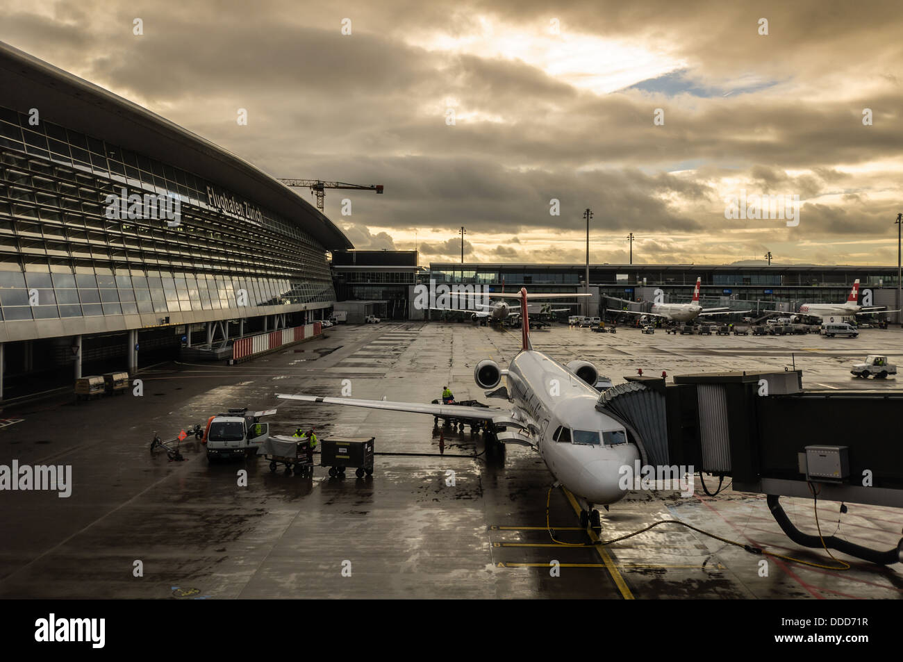 Flughafen Zürich im freien Stockfoto