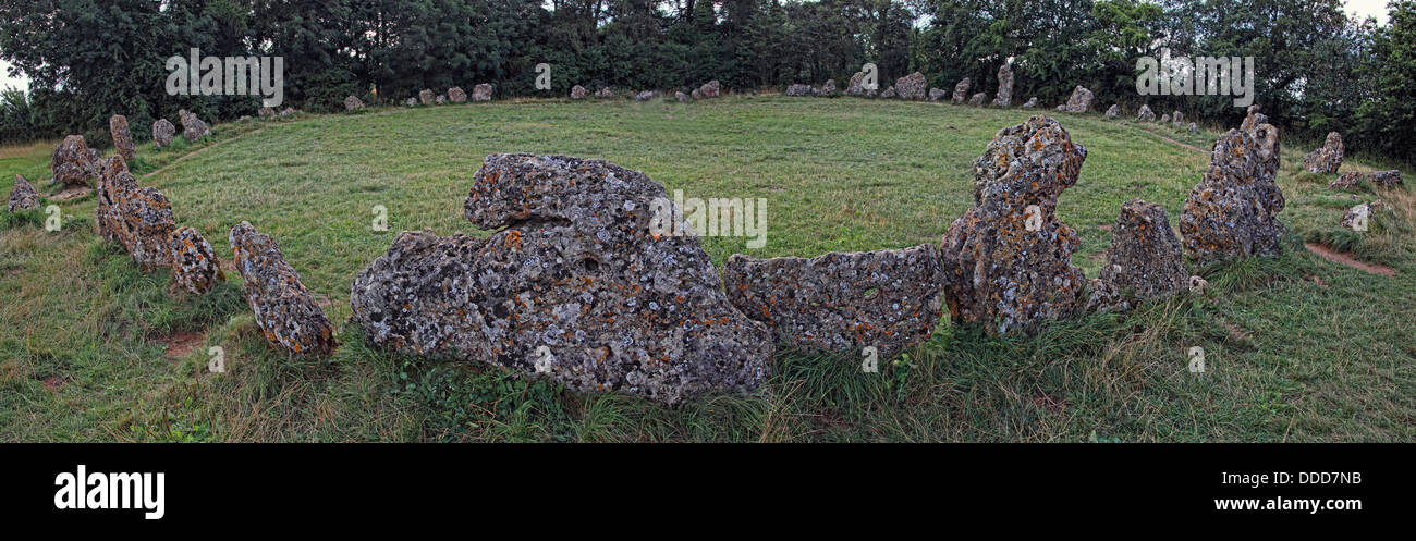 Roll Steine/Rollright Stones, Jungsteinzeit Denkmal, Long Compton, Warwickshire/Tolle Rollright, Chipping Norton OX7 5QB Stockfoto