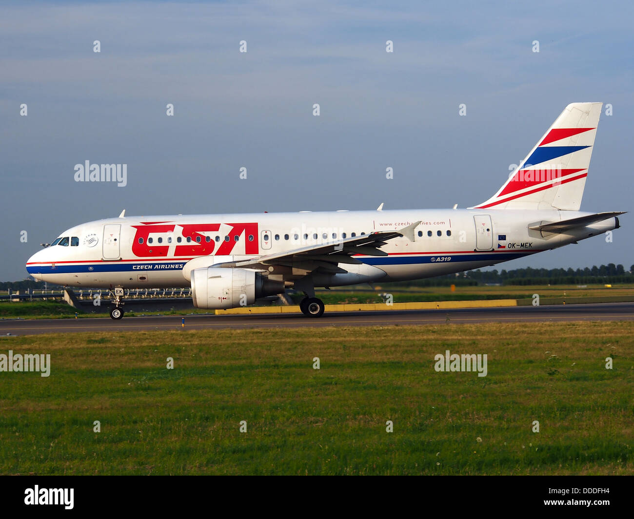"OK"-MEK Czech Airlines (CSA) Airbus A319-112 - Cn 3043 Rollzeiten 22july2013 Pic-005 Stockfoto