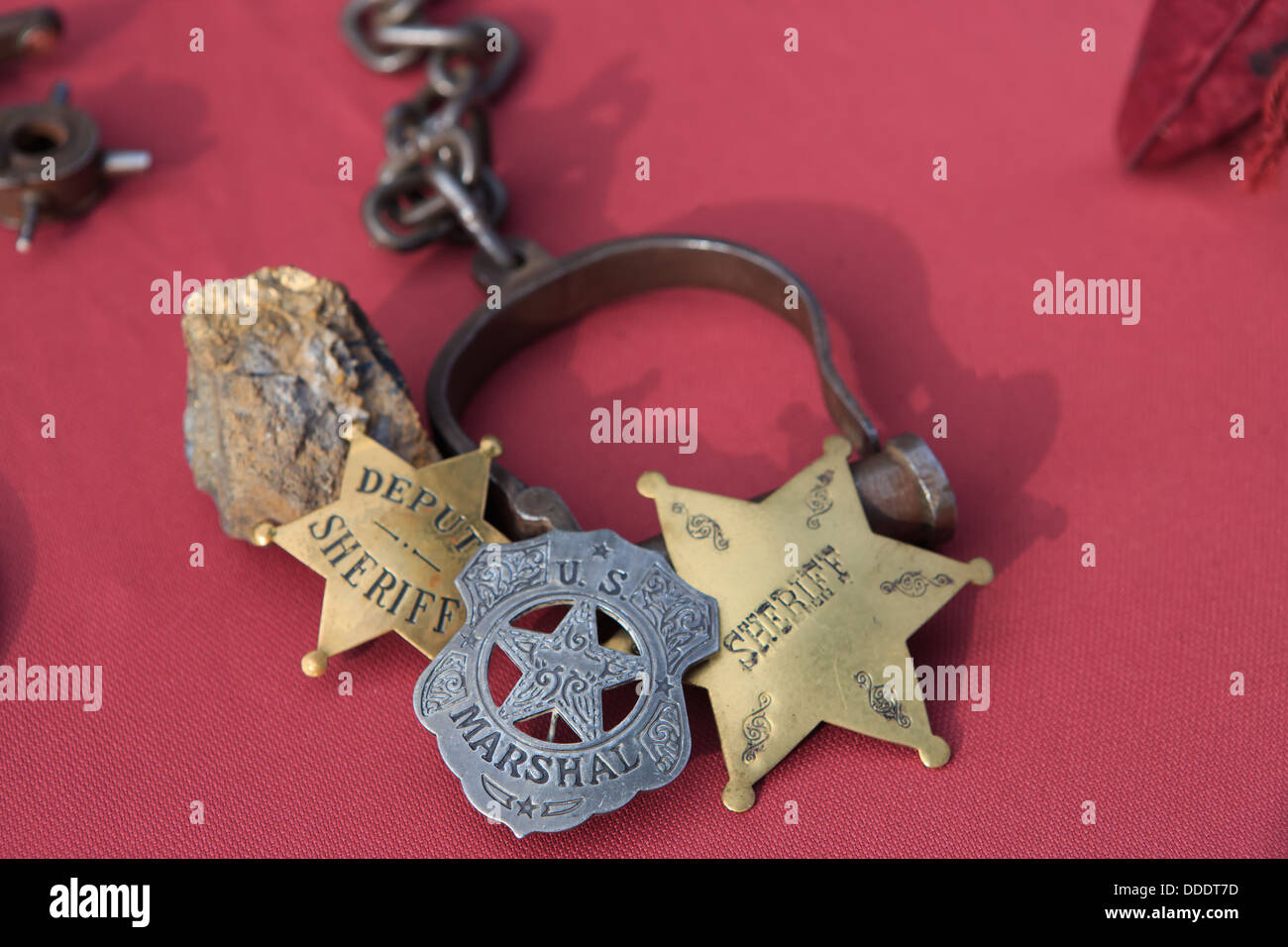 Still Life-Bild von Sheriff Abzeichen Stockfoto