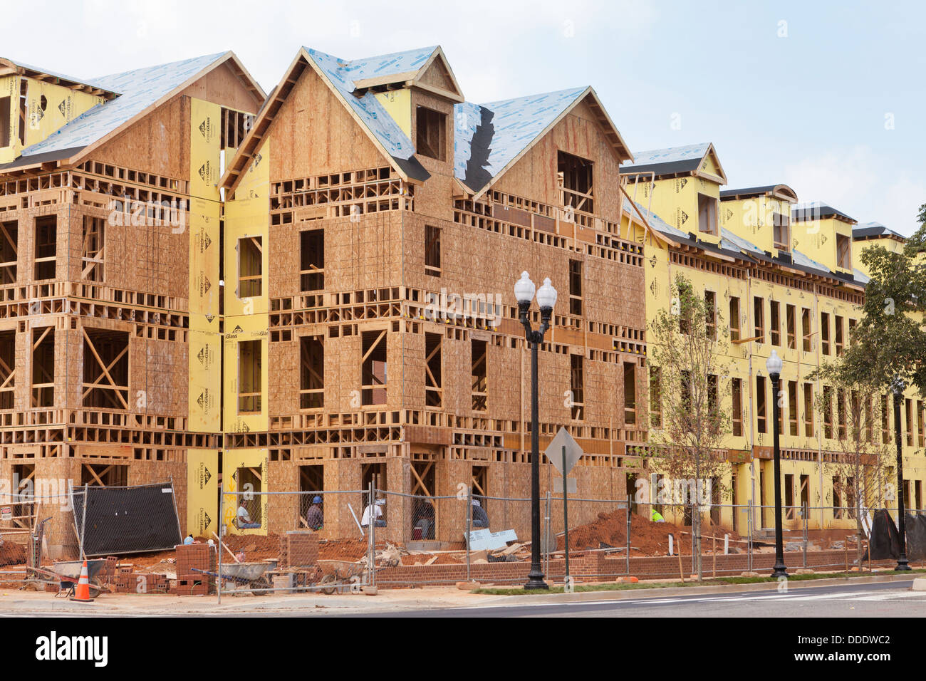 Neue Multi-Unit Wohnanlage im Bau Stockfoto