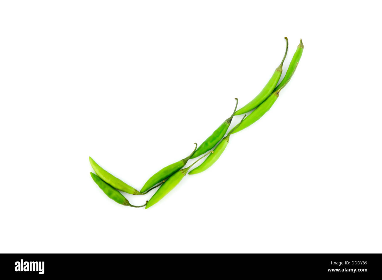 Grüne Chili-gut für die Gesundheit Stockfoto