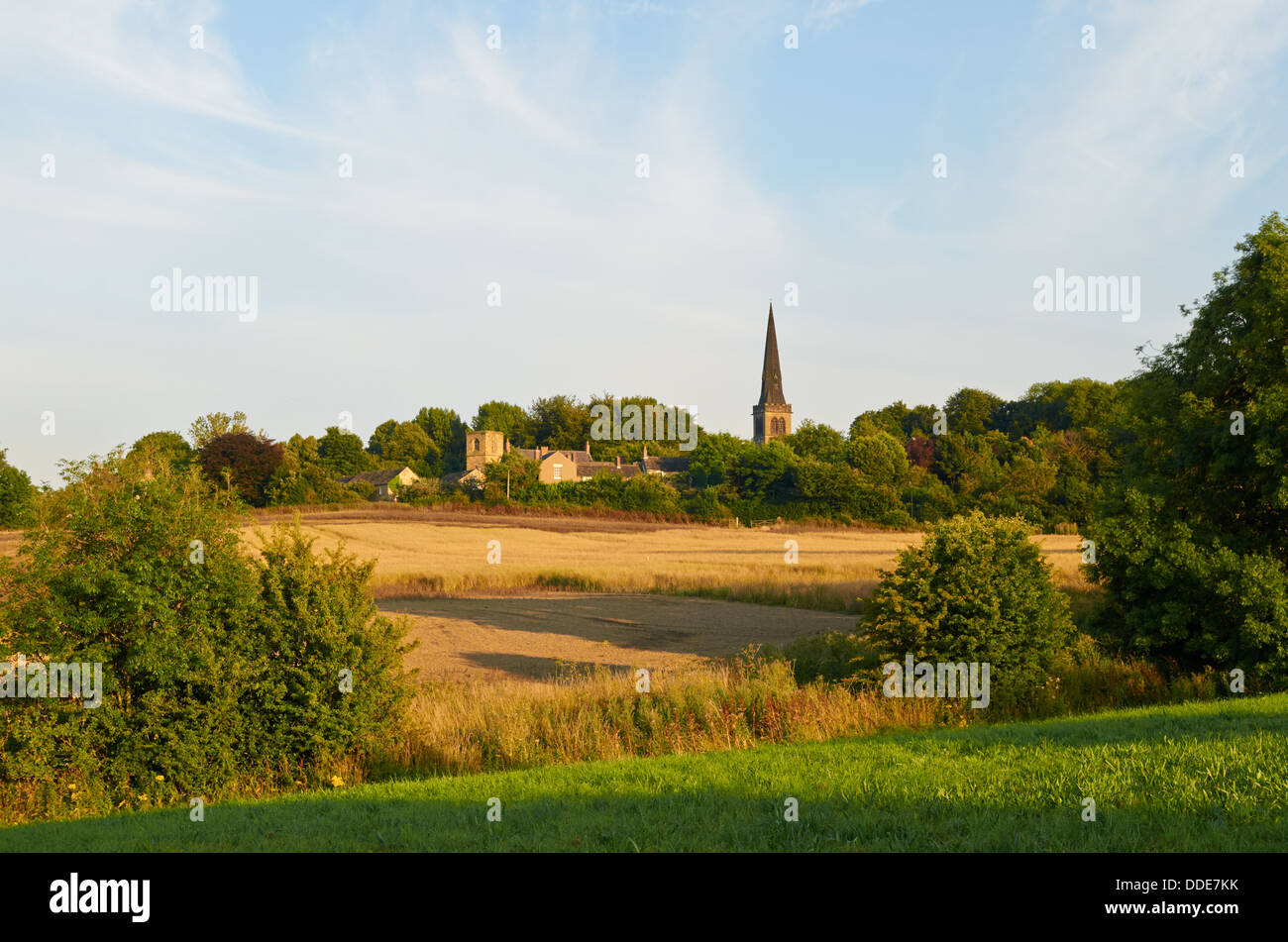 Landschaft und Ausblicke rund um das Dorf von Wentworth in der Nähe von Barnsley, England, UK Stockfoto