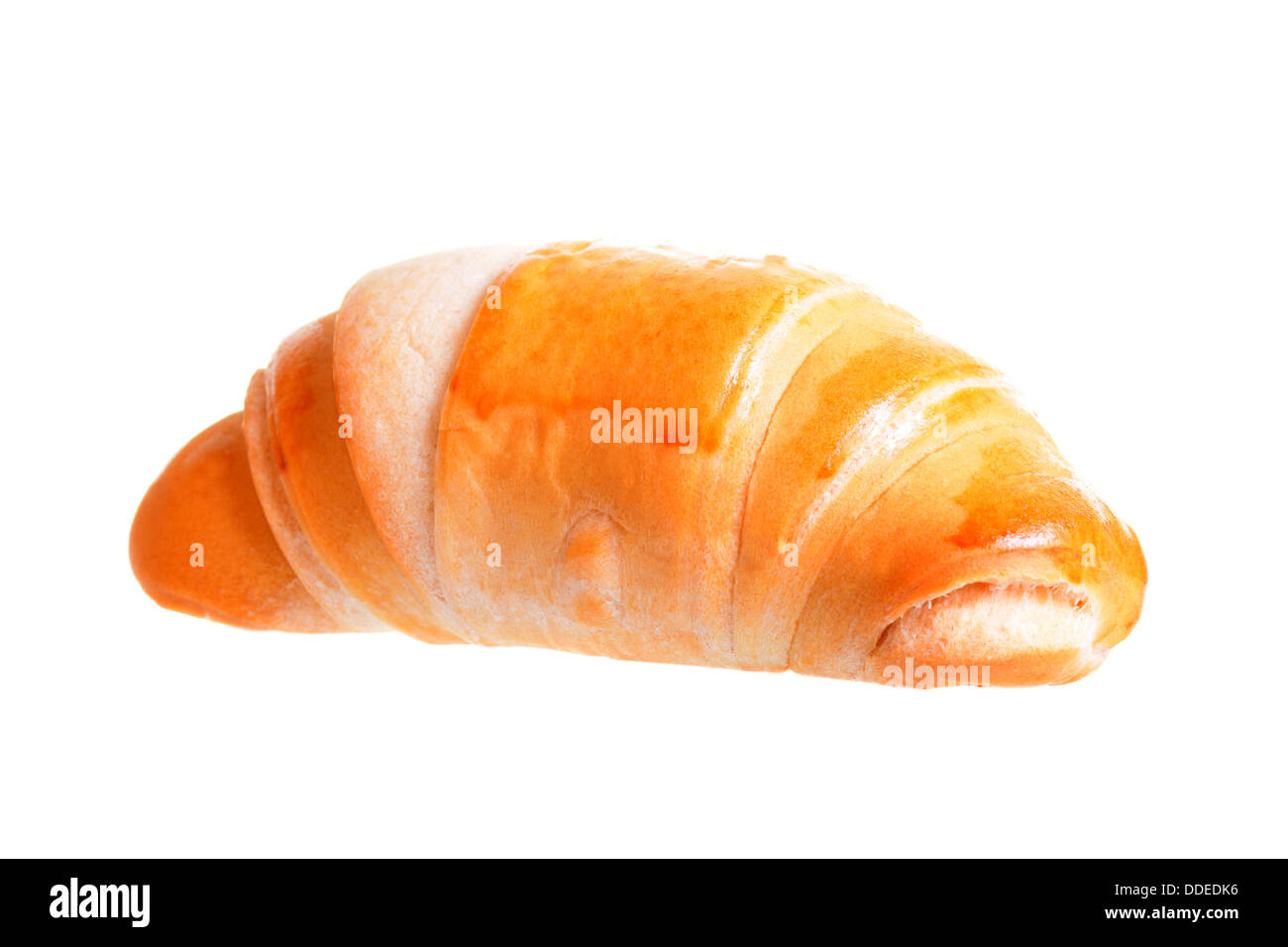 Croissant Brot isoliert auf weißem Hintergrund Stockfoto