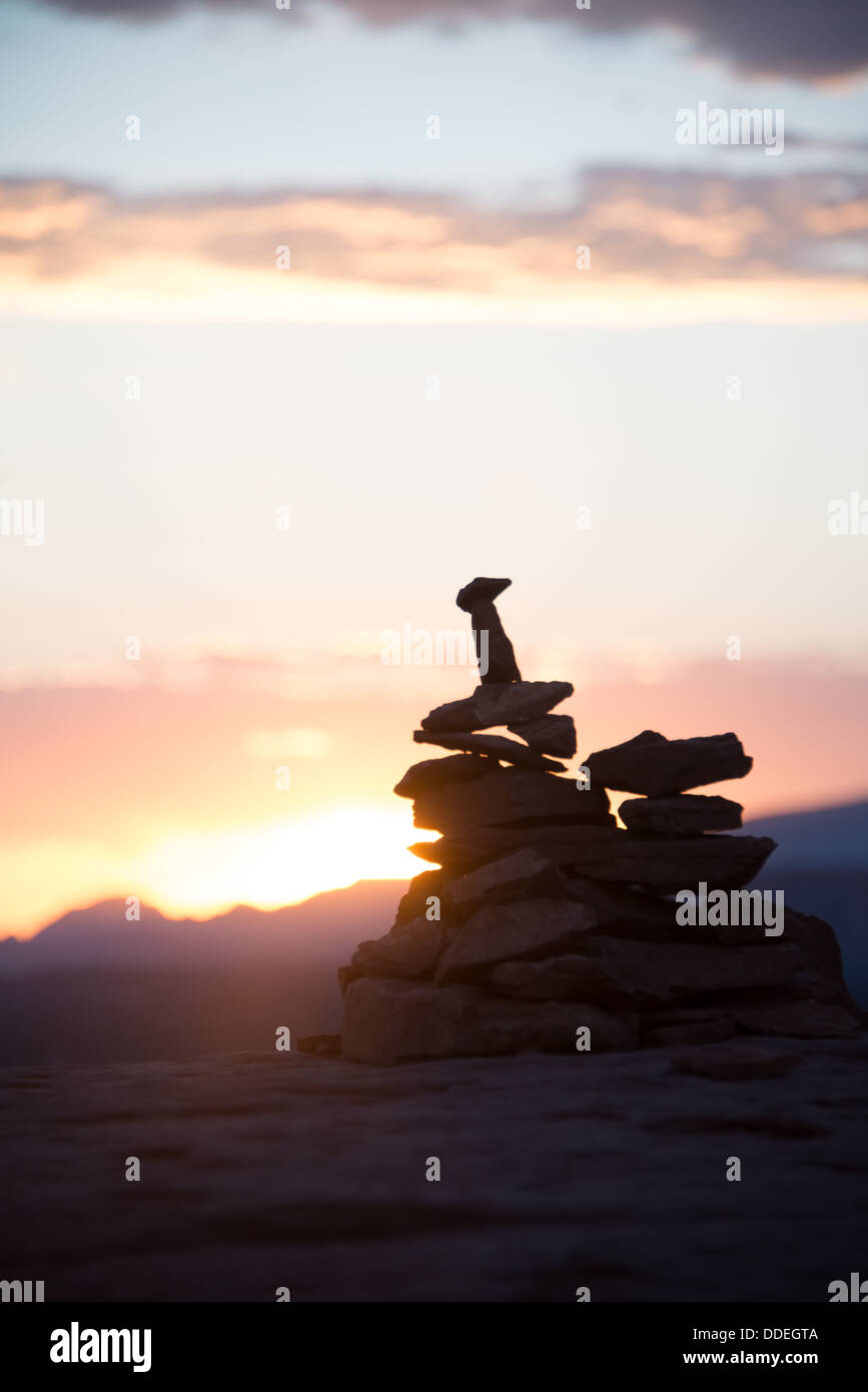 Sedona Cairn Rock Pilings Flughafen Vortex Sedona Arizona Stockfoto