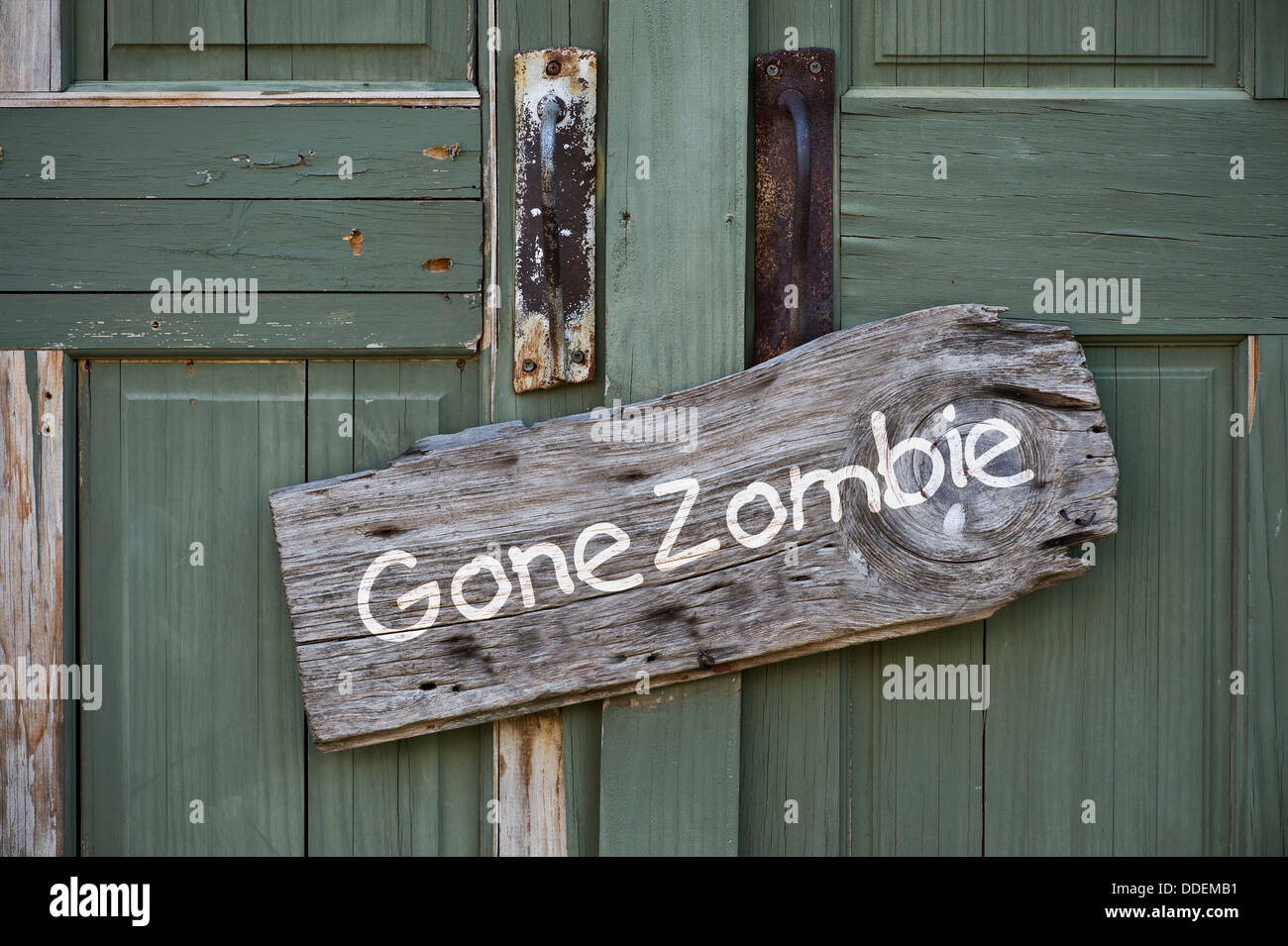 Fort Zombie Sign. Stockfoto