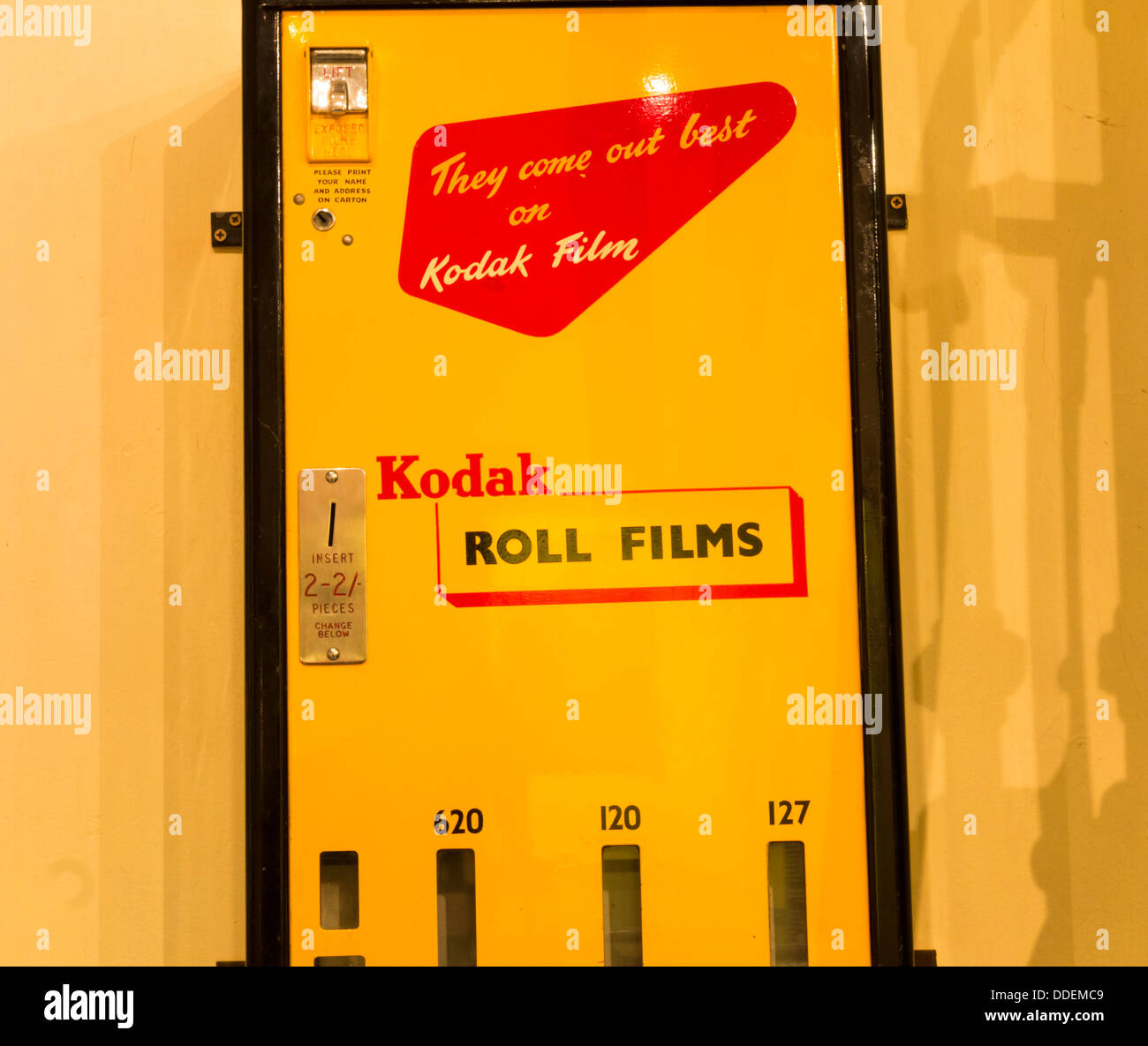 Alte Kodak-Film-Automaten Stockfoto