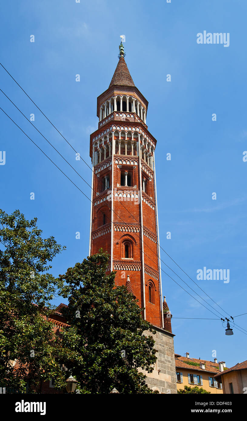 Turm des Royal Palace (Palazzo Reale, gegründet in XII c., aktuelle Ansicht seit XVIII c.). Mailand, Italien Stockfoto