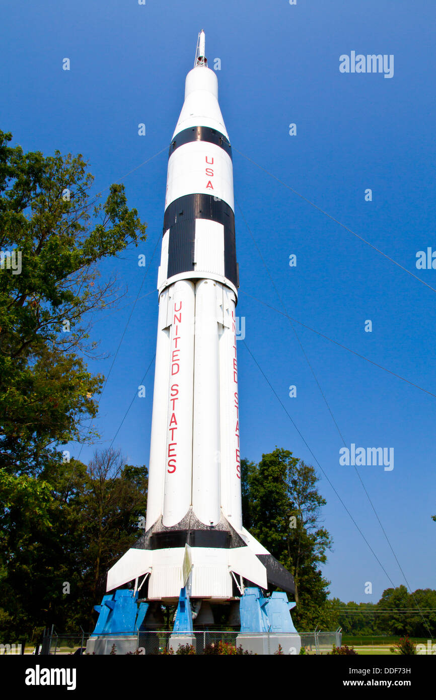 NASA-Rakete an der Alabama willkommen Zentrum auf die Interstate 65. Stockfoto