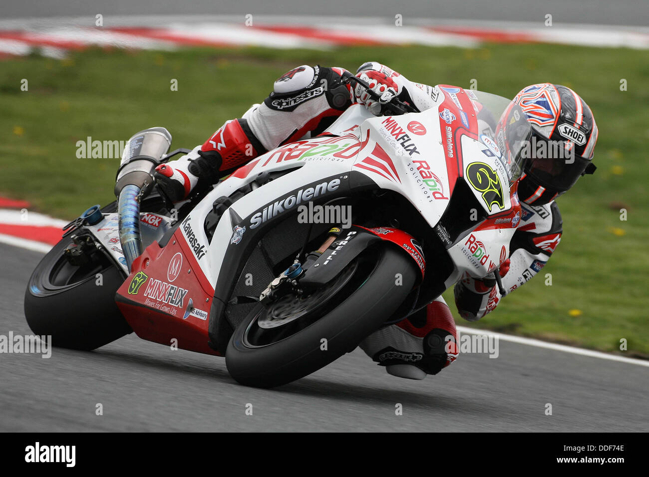 Shane Byrne (Shakey), Kawasaki, Oulton Park, British Superbike Championship 2013 Stockfoto