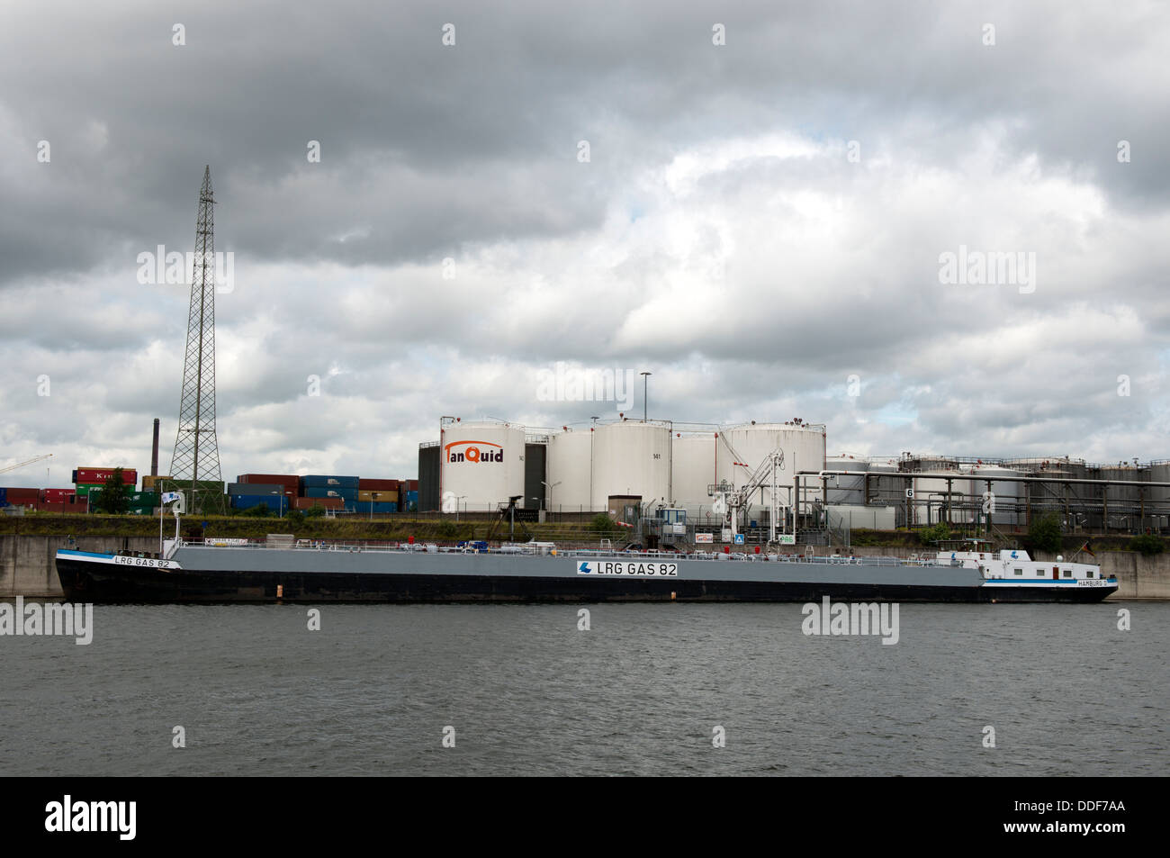 Tan Quid Ölhafen Stockfoto